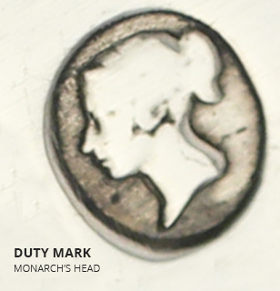 English Silver Hallmarks Duty Mark