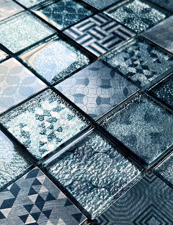 Metallic Bathroom Mosaic Tiles
