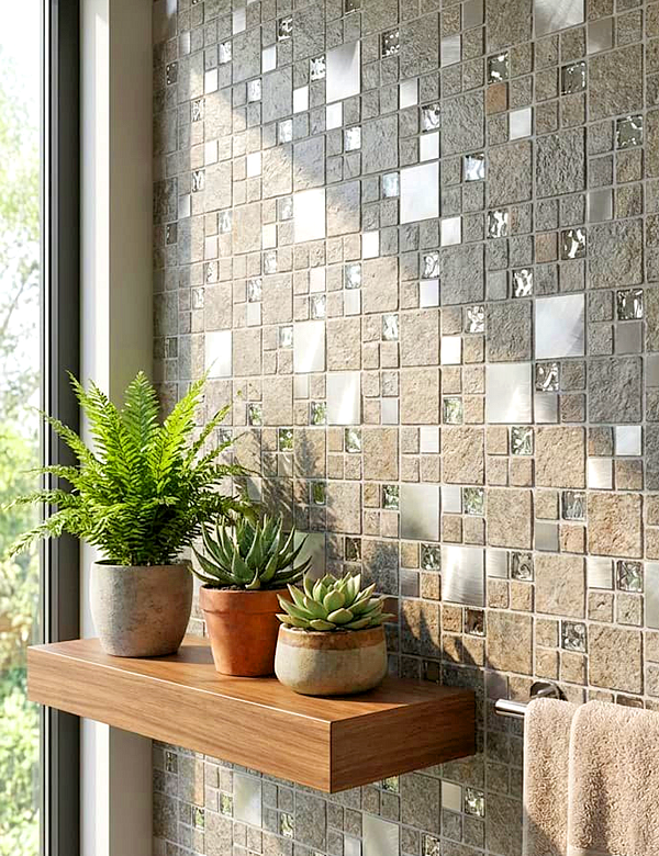 Stone Bathroom Mosaic Tiles