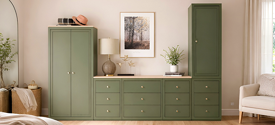 Green Wardrobes for a Natural, Restful Look