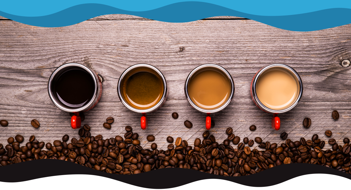 Selection of coffee strengths