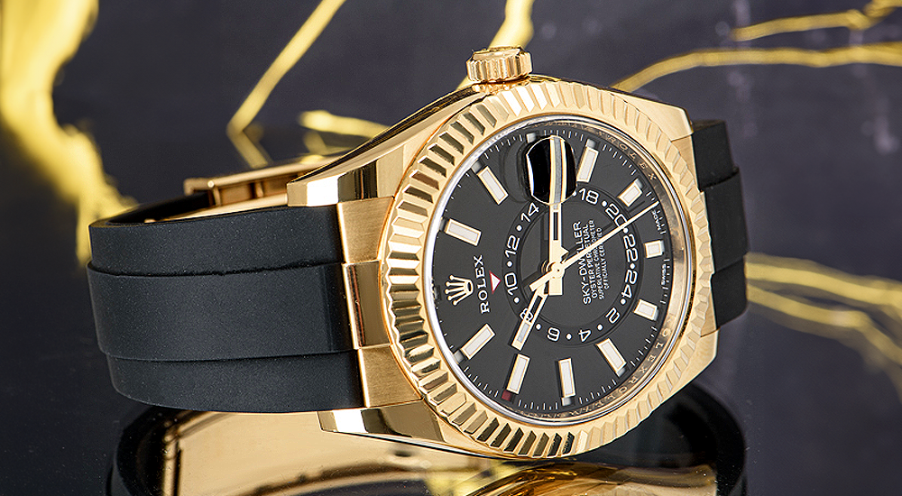 Black and Gold Rolex Sky-Dweller Models