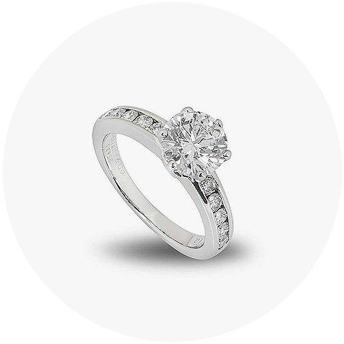 Channel Set Engagement Ring