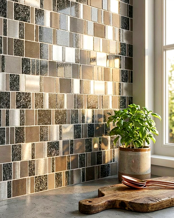 Stone mosaic tiles