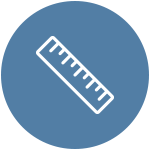 A ruler or calliper