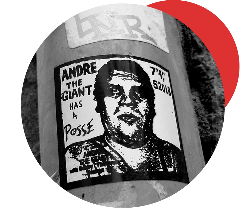 thumbnail image 2 of Shepard Fairey Obey Giant Andre Has A Posse – Set Of 2 Official Vinyl Art Stickers 2 of 4