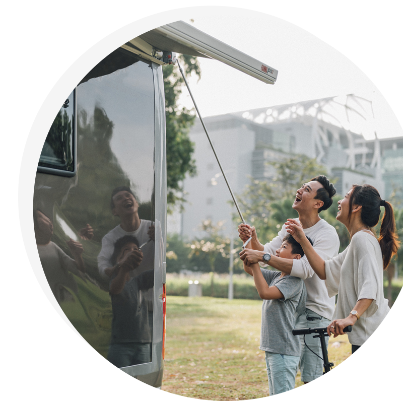 Motorhome and Caravan Awning Size Guide