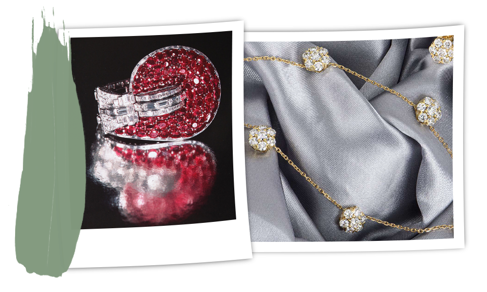 AN ICONIC RETRO GOLD, RUBY AND DIAMOND 'ZIP' NECKLACE, VAN CLEEF & ARPELS