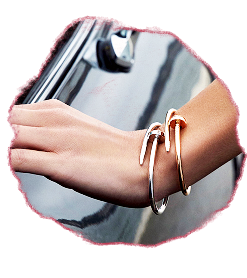 Men's Weave Genuine Leather Gold Nail Bracelet Charm Love Cuff Bangles  Jewelry | eBay