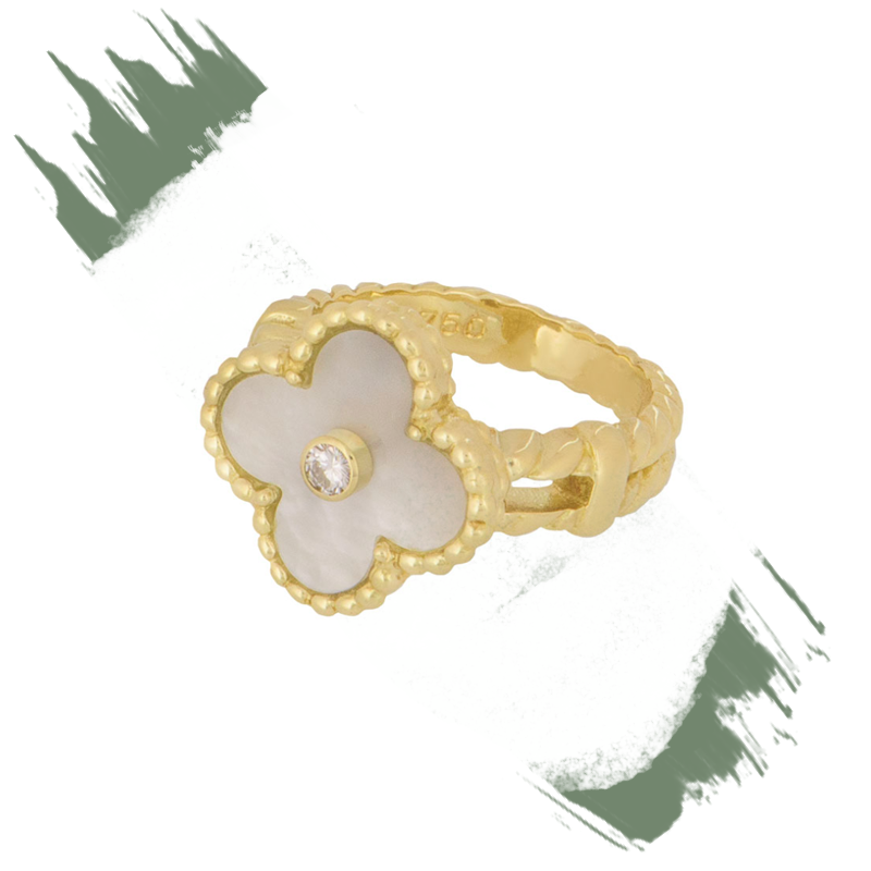 chanel clover ring