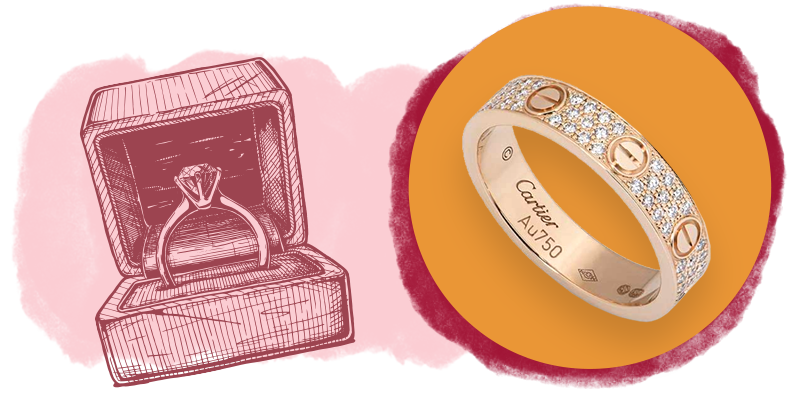 LOVE SolitairePink gold, diamond | Gold rings fashion, Stylish engagement  rings, Men diamond ring